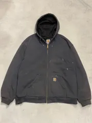 【カーハート】ジップパーカー　裏地サーマル　黒　M 人気モデル　フェード p Carhartt カーハート パーカー メンズ 正規品 CARHARTT WIP