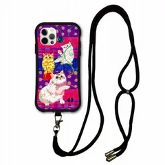 [iPhone15 Pro] iPhoneSE 第3世代 / 第2世代 スマホショルダー付 i-coronケース iPhone15 iPhone14 iPhone13 12 11 スマホケース カバー 肩掛け 斜め掛け アニマル柄 毛糸ネコ 遊ぶ 猫 毛糸 水