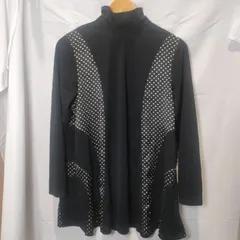 【レア・美品】トクコプルミエヴォル チュニック ワンピース ドット TOKUKO 1er VOL シンプル トクコ 水玉 ブラック 黒 ワンピ ポケット Mサイズ 9号 トップス 長袖 5分丈 7分丈  モード ブランド レディース 婦人 シンプル クリスマス