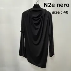 N2e nero [40] ブラック カットソー 長袖Tシャツ ドレーププルオーバートップス レディース センソユニコ マツオ 日本製