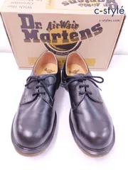 C136 [人気] Dr.Martens ドクターマーチン ローファー UK9 ブラック BLACK SMOOTH 8 EYELET BOOT Z WELT 1460 | G★