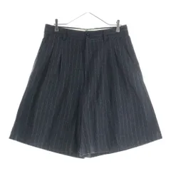Maison Margiela 10 (メゾン マルジェラ) 20AW 2タック ストライプ ワイドショーツ グレー S50MU0040のサムネイル