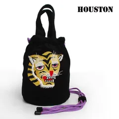 HOUSTON ヒューストン 刺繍エフェクトバッグ ミニパイル 虎 ミリタリーバッグ ショルダーバッグ メンズ レディース