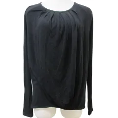 ツモリチサト TSUMORI CHISATO 長袖 Ｔシャツ カットソー シルク混 2 M相当 黒 ブラック Xのサムネイル