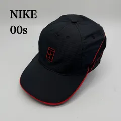 NIKE 00s 2006 archive tech tennis logo DRI CAP ナイキ アーカイブ テニスロゴ ドライフィット キャップ 帽子 黒赤 テック 平成 y2k