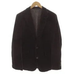 コムサデモードメン COMME CA DU MODE MEN ジャケット ベロア テーラードカラー シングル 2B コットン混 ブラウン系 茶系 S