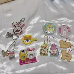 ギンビス たべっ子どうぶつ 缶バッジ キーリール キーホルダー セット