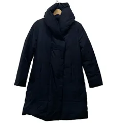 美品⁂セオリー⁂ロングチェスターコート　ロングダウンコート　ネイビー　S〜M チェスターコート レディース コート ロングコート 体型カバー