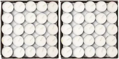 新品 HIDERME ティーライトキャンドル ろうそく アルミカップ 無香料 円形 (White) 50個入り×2ケース