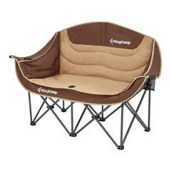 KingCamp アウトドア チェア 二人掛け キャンプ 椅子 折りたたみ式 耐荷重200KG ソファチェア カップルチェア 二人用 収納袋付き 釣り 運動会 ガーデン コンパクト 室内