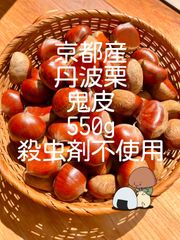 在庫1個　京都産　丹波栗　利平　銀寄含む　鬼皮　殺虫剤不使用　サイズSS(12-15g) 550g 手拾い