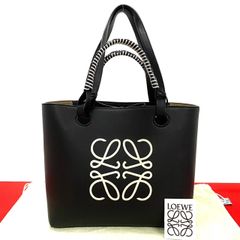 ほぼ未使用 ロエベ アナグラム トートバッグ ハンドバッグ 2way ブラック LOEWE - ほぼ未使用 ロエベ アナグラム トートバッグ