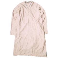 NON TOKYO x Ray BEAMS ノントーキョー レイビームス 別注 日本製 Vネックロングワンピース Free ピンク 長袖 トップス g22579