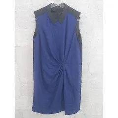 ◇ DES PRES デ プレ ノースリーブ 膝丈 ワンピース 1 ブラック ネイビー *  【1002797355263】