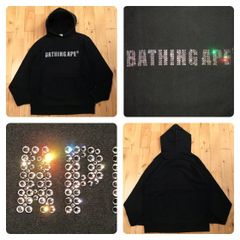 スワロフスキー BAPE LOGO プルオーバー パーカー Mサイズ a bathing ape Swarovski pullover hoodie エイプ ベイプ NIGO