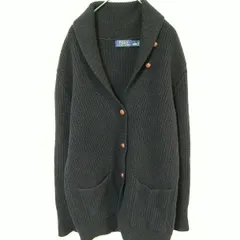 ポロラルフローレン　ウールニットカーディガン　レディースM相当　カシミヤ入　黒