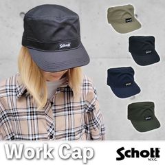 Schott ショット キャップ 帽子 ワンポイント ロゴ ベーシック ワークキャップ メンズ レディース N.Y.C cap アメカジ ブラック ベージュ ネイビー カーキ
