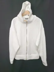 ◇ ⊇ nano universe ナノ ユニバース 長袖 ジップアップ パーカー サイズL ホワイト系 レディース」 E  【1507230003430】