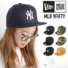 キャップ NEWERA ニューエラ ドジャース ヤンキース メンズ レディース 9FIFTY NY LA ブランド 深め 男性 女性 大人 子供 キッズ ビッグロゴ 帽子 平ツバ サイズ調節可能 アジャスタブル 刺繍 黒 ブラック/ホワイト