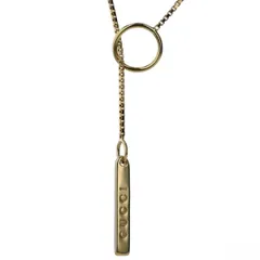 GUCCI グッチ K18YG イエローゴールド ラリアットネックレス ベネチアンチェーン ロゴ Y字 54cm【新品仕上済】【zz】【中古】