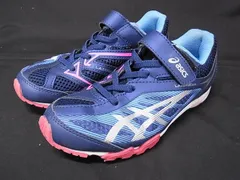■美品■ asics アシックス スニーカー 表記サイズ 19.0cm 運動靴 シューズ キッズ ネイビー系 DJ2338