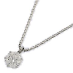 0.217ct/1P・ワンポイント ダイヤモンド ネックレス・ペンダント/Pt900-Pt850-1.7g/プラチナ/プレゼント/記念日/ご褒美【♀】【N】【レディース】★■583234【中古】