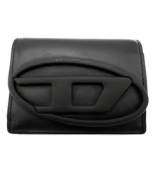 DIESEL 財布【中古、箱付き（本物）】 ディーゼル DIESEL 財布 二つ折り財布 ブラック シルバー 黒
