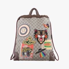 GUCCI グッチ　GGスプリーム　クーリエ　バックパック　473872 GUCCI】グッチ『クーリエ GGスプリーム ドローストリング バック