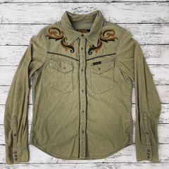 【00's】HYSTERIC GLAMOUR ヒステリックグラマー 刺繍 コーデュロイ シャツ/00年 00s Y2K ヴィンテージ アーカイブ/綿 コットン/Fサイズ/日本製/2AH-0960/ 服飾 (72-2025-0710-KO-003)