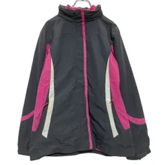 L.L.Bean ジップアップ ナイロンジャケット キッズ XL 160～ グレー ピンク フリースライナー付き 古着卸 アメリカ仕入 a610-8070