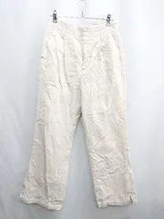 ◇ ⊇ LOWRYS FARM ローリーズファームファーム コーデュロイ ストレートパンツ サイズL ベージュ レディース E  【1412090054136】