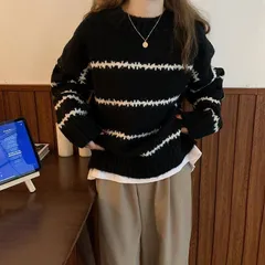 ニットセーター モックネック 長袖 レディース プチハイネック ゆったり オーバーサイズ トップス 厚手 暖かい 女性用 カジュアル おしゃれ skwjzg08