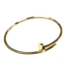 カルティエ バングル レディース ブレスレット ジュストアンクル 釘 18金 Au750 ジュエリー アクセサリー 15サイズ CARTIER K18ゴールド    ゴールド 約8.7g【中古品】