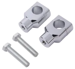 ハンドルポスト ハンドルライザー 25.4mm 1インチ シルバー ハーレー マグナ シャドウ バルカン ドラッグスター スティード 等 バイク 汎用