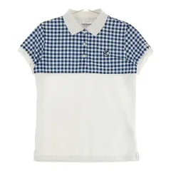 サイズ：2 JACK BUNNY ジャックバニー  半袖 ポロシャツ チェック柄 ホワイト系 [240101277036]# ゴルフウェア レディース ストスト