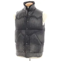 【中古】ロッキーマウンテンフェザーベッド Rocky Mountain FeatherBed BEAMS別注 デニム ダウンベスト ブラック【サイズ38】【メンズ】のサムネイル
