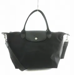 ロンシャン LONGCHAMP ル プリアージュ ネオ 2WAY トートバッグ ハンドバッグ ショルダーバッグ ナイロン レザー ロゴ 黒 ブラック /BB ▲H