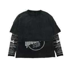 A GOOD BAD INFLUENCE GB QUOTES LAYERED LONG SLEEVE T-SHIRTS