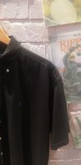 古着　XL　RALPH LAUREN ラルフローレン シャツ ボタンシャツ  黒 ブラック半袖シャツ