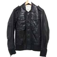 定価10万円以上☆DIESEL ディーゼル ラムレザー ブルゾン 羊革 フライトジャケット ライダースジャケット ブラック 羊革 メンズ