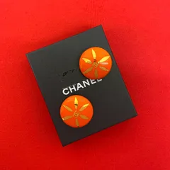 極 美品 箱付き コメあり 97P CHANEL シャネル ヴィンテージ ココマーク イヤリング イヤーカフ アクセサリー ゴールド オレンジ 87160