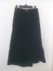 ◇ margaux vintage ウエストゴム コーデュロイ ロング タイト ナロー スカート サイズF ブラック レディース E  【1303280007349】