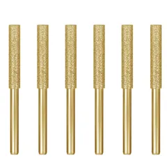 【今売れています】φ4ｍｍ×3ｍｍ 円筒形 6本セット 研磨研削研削盤チェーン チェーンソー研削ヘッド ダイヤモンドバー 切れ味を発揮 チェーンソー目立て機用替え砥石 軸付ダイヤモンド砥石 シャンク ミニルーター/リューター/ルーター/研磨機 対応 LOYEL