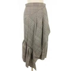 ティビ tibi スカート グレンチェック ミモレ丈 ロング アシンメトリー ウール混 2 グレー /HS ■OSのサムネイル