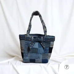 デニム トートバッグ 大容量 ヴィンテージ感 カジュアル