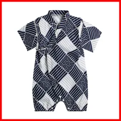 【特価商品】甚平 ロンパース カバーオール 和柄 浴衣 総柄 夏 赤ちゃん 女の子 花柄 ベビー服 ロンパース半袖 男の子 前開き 子供服 綿 ベビー お祭り 花火大会 春夏 [SEIWARAKU] パジャマ HF42