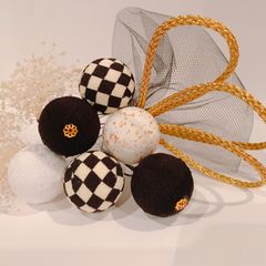 市松柄☆和玉☆ちりめん玉☆お祭り髪飾り☆成人式髪飾り☆卒業式髪飾り☆結婚式髪飾り☆前撮り☆七五三ヘア☆袴ヘア☆夏祭り☆プラスアレンジ☆かすみ草☆組紐☆チュール☆