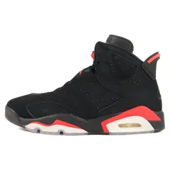 美品 NIKE ナイキ スニーカー サイズ:27.5cm AIR JORDAN 6 RETRO INFRARED 2018年製 384664-060 ブラック インフラレッド 黒 US9.5 シューズ 靴 ブランド ハイカット