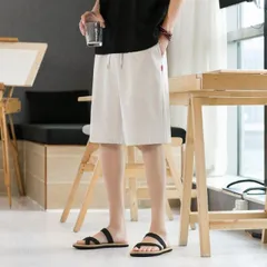 種類109：XL/L：ブラック アーミー グリーン メンズ ファッション 服 男性用 オシャレ シンプル 大人 かっこいい 大きいサイズ ストリート 紳士服 リネン パンツ カジュアル 夏 韓国スタイル コットンリネン 無地 ビーチ