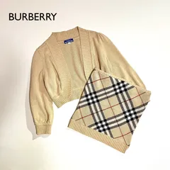 ci66 BURBERRY ノバチェックベアトップ　セットアップ　カーディガン　ボレロ　ホース刺繍　2点セット